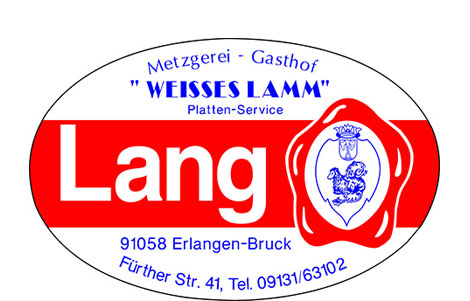 Hotel Garni Weißes Lamm, Familie Lang, Mittagstisch, Plattenservice, Metzgerei-Erlangen, Weisses-Lamm-erlangen, Fürther Straße 41, Erlangen, Erlangen-Bruck, 09131/63102